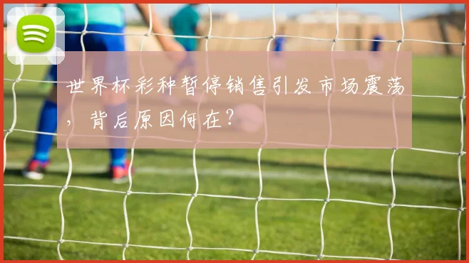 世界杯彩种暂停销售引发市场震荡,背后原因何在?