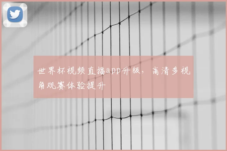 世界杯视频直播app升级,高清多视角观赛体验提升