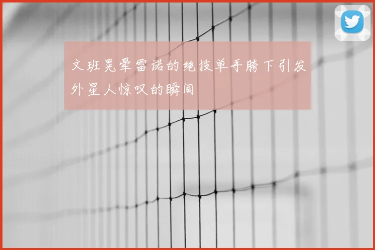文班晃晕雷诺的绝技单手胯下引发外星人惊叹的瞬间